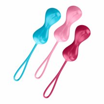 Satisfyer Power Balls Training Set zestaw 3 kul do ćwiczeń mięśni dna miednicy, silikon medyczny