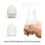 TENGA Egg Boxy – elastyczna nakładka intymna z geometryczną strukturą, 1 sztuka