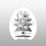 TENGA Egg Boxy – elastyczna nakładka intymna z geometryczną strukturą, 1 sztuka