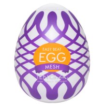 Tenga Egg Wonder Mesh – jednorazowa elastyczna nakładka intymna z teksturą siateczki, 1 szt.