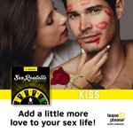 Tease & Please Sex Roulette Kiss – gra towarzyska dla par, 24 zadania, 10 języków