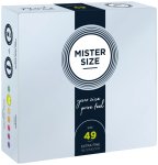 Mister Size Prezerwatywy 49 mm 36 sztuk – indywidualny rozmiar, anatomiczny kształt