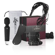 Loveboxxx BDSM Box – luksusowy zestaw akcesoriów w eleganckim opakowaniu, masażer, kajdanki, linka