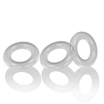 Oxballs Willy Rings 3-pack – elastyczne pierścienie przezroczyste, Flextpr™, zestaw 3 sztuki