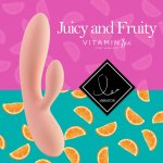 FeelzToys Lea Citrus – silikonowy model dwusilnikowy, 202 mm, pomarańczowy, wodoodporny