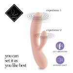 FeelzToys Lea Citrus – silikonowy model dwusilnikowy, 202 mm, pomarańczowy, wodoodporny