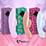 FeelzToys Lea Citrus – silikonowy model dwusilnikowy, 202 mm, pomarańczowy, wodoodporny