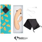 FeelzToys Lea Citrus – silikonowy model dwusilnikowy, 202 mm, pomarańczowy, wodoodporny