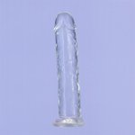 Addiction Crystal Addiction Vertical 18cm – przezroczysty model TPE z przyssawką, miniwibrator