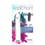 Addiction Crystal Addiction Vertical 18cm – przezroczysty model TPE z przyssawką, miniwibrator