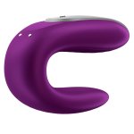 Satisfyer Double Fun Violet model dla par, aplikacja, pilot, wodoodporny, 2 silniki