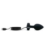 b-Vibe Vibrating Jewel Plug M/L Black Diamond model z pilotem, 15 programów