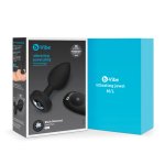 b-Vibe Vibrating Jewel Plug M/L Black Diamond model z pilotem, 15 programów