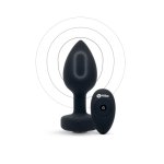 b-Vibe Vibrating Jewel Plug M/L Black Diamond model z pilotem, 15 programów