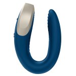 Satisfyer Double Love Blue urządzenie intymne dla par, pilot, aplikacja, IPX7