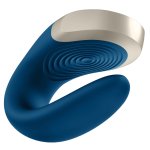 Satisfyer Double Love Blue urządzenie intymne dla par, pilot, aplikacja, IPX7