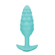 b-Vibe Texture Plug Bump Mint – wibrująca anatomiczna wtyczka silikonowa, teksturowana, 6 trybów