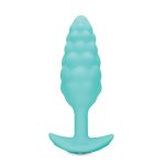 b-Vibe Texture Plug Bump Mint – wibrująca anatomiczna wtyczka silikonowa, teksturowana, 6 trybów