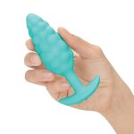 b-Vibe Texture Plug Bump Mint – wibrująca anatomiczna wtyczka silikonowa, teksturowana, 6 trybów