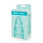 b-Vibe Texture Plug Bump Mint – wibrująca anatomiczna wtyczka silikonowa, teksturowana, 6 trybów