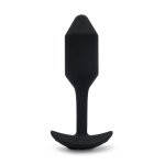 b-Vibe Vibrating Snug Plug 2 Black – anatomiczna wtyczka silikonowa z wibracjami, 112g, 6 trybów
