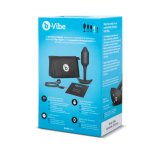 b-Vibe Vibrating Snug Plug 2 Black – anatomiczna wtyczka silikonowa z wibracjami, 112g, 6 trybów
