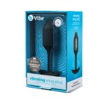 b-Vibe Vibrating Snug Plug 2 Black – anatomiczna wtyczka silikonowa z wibracjami, 112g, 6 trybów
