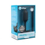 b-Vibe Vibrating Snug Plug 2 Black – anatomiczna wtyczka silikonowa z wibracjami, 112g, 6 trybów