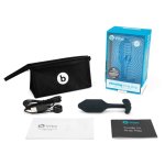 b-Vibe Vibrating Snug Plug 2 Black – anatomiczna wtyczka silikonowa z wibracjami, 112g, 6 trybów