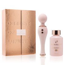 HighOnLove Zestaw Objects of Luxury – masażer silikonowy + olejek konopny, 5 trybów