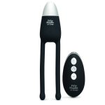 Fifty Shades of Grey Relentless Vibrations – bezprzewodowy system intymny USB, pilot, czarny