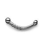 Le Wand Bow stalowy model dwustronny anatomiczny 17,8 cm, masażer z żebrowaniem