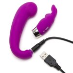Happy Rabbit G-Spot Clitoral Curve – model z podwójną stymulacją, fioletowy, 15 trybów