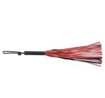 Sportsheets Saffron Flogger czarno-czerwony, metalowy uchwyt 58,4cm – 30 pasków