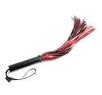 Sportsheets Saffron Flogger czarno-czerwony, metalowy uchwyt 58,4cm – 30 pasków