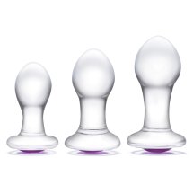Glas Bling Bling Szklany Zestaw do Treningu – 3 rozmiary, stożkowe aplikatory, borokrzemowe szkło