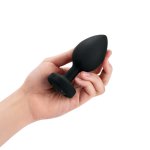 b-Vibe Jewel Plug XXL Black – zdalny system wibracyjny, silikon medyczny, ładowanie USB