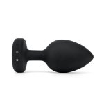 b-Vibe Jewel Plug XXL Black – zdalny system wibracyjny, silikon medyczny, ładowanie USB