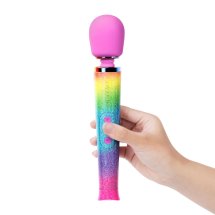 Le Wand Petite All That Glimmers Rainbow Ombre – masażer wielofunkcyjny, 10 intensywności, silikon