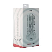Kiiroo Titan Power – wymienna anatomiczna wkładka do systemu Titan, biała powierzchnia z wypustkami