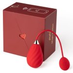 Magic Motion Magic Sundae Red – model sterowany aplikacją, silikon medyczny, 10 programów, Bluetooth