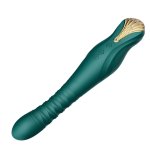 ZALO King Turquoise Green – urządzenie PowerThrust 30 cm, silikon medyczny, sterowanie aplikacją