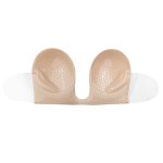 Bye Bra Seamless U-Style Bra C Nude – samonośny biustonosz push-up, odpinane skrzydełka