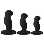 Nexus G-Play Trio+ Black – zestaw 3 wibrujących korków, 6 trybów, silikon medyczny, USB