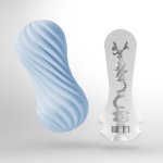 TENGA Flex II Bubbly Blue – elastyczna nakładka intymna, miękka tekstura, niebieska