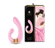 Shunga Miyo Light Pink dwusilnikowa maszyna intymna, silikon medyczny, 18,5 cm, jasny róż