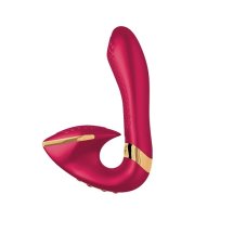 Shunga Soyo dwusilnikowy model silikonowy, malinowy, 17 cm, 196 g