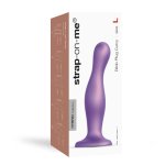 Strap-On-Me Curvy Plug Metallic Purple L silikonowy model z przyssawką, 15 cm, fioletowy