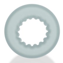 Oxballs Axis Rib Griphold Clear Ice – elastyczny pierścień intymny, żebrowana powierzchnia, 5 cm