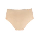 Bye Bra Invisible High Brief XL Nude & Black – bezszwowe majtki, wysoki stan, 2-pak